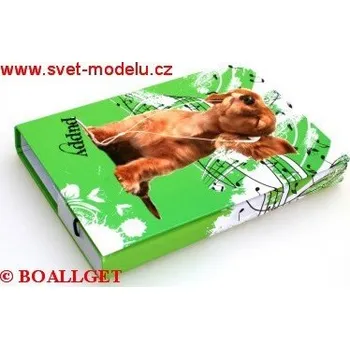 desky na sešit ŠKOLNÍ DESKY BOX A5 s gumičkou Puppy 478257
