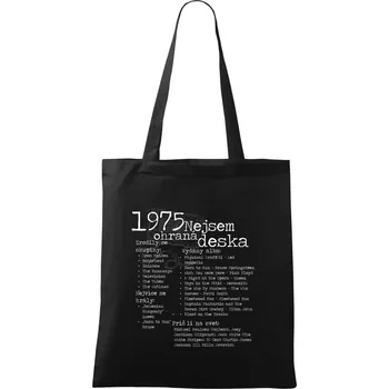 Nákupní taška Nejsem ohraná deska 1975 - Taška bavlněná - 42 x 38 cm ( Černá )