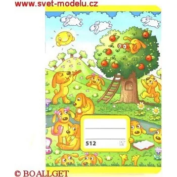 Sešit Sešit 512 bílý - A5, linkovaný, 10 listů, BÍLÝ papír, nerecyklovaný 351200