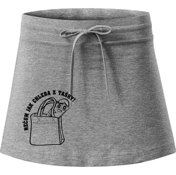 Dámská sukně Nečum jak chleba z tašky! - Sportovní sukně - two in one - S ( Tmavě šedý melír )
