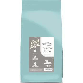 Krmivo pro psa Best Breeder Grain Free Senior Trout with Salmon, Sweet Potato & Asparagus Balení: 100 g + mls pro pejska