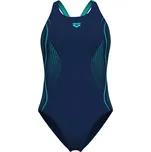 ARENA WOMEN'S GRID SWIMSUIT V BACK GRAPHIC 780 velikost: D 38