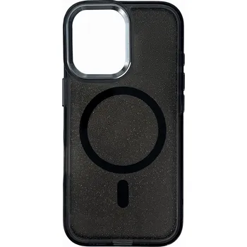 Hurtel Třpytivý kryt s MagSafe pro iPhone 16e - černý