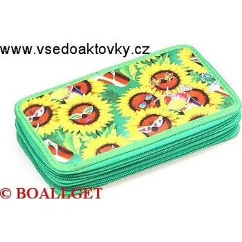 Penál PENÁL Slunečnice , 2.zipový, textil 362307
