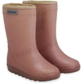Dívčí holínky En Fant Dětské termo holínky Glitter - Rose Taupe, vel. 24