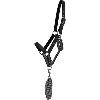 QHP Set ohlávky s vodítkem QHP, midnight PONY