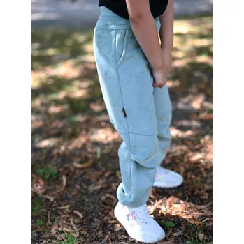 tyrkysové manšestrové kalhoty