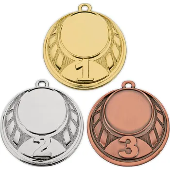 Medaile na emblém s umístěním, 45 mm, zlatá