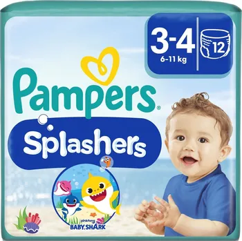 Plena Pampers Splashers Baby Shark plenkové kalhotky do vody 3–4 (6–11 kg)