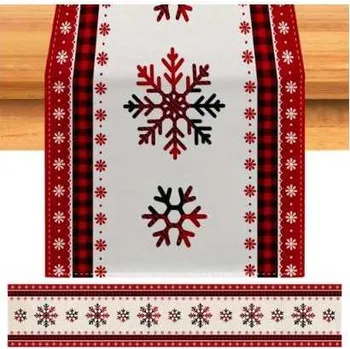 Vánoční dekorace VERK GROUP Vánoční běhoun na stůl 180X33 vločky