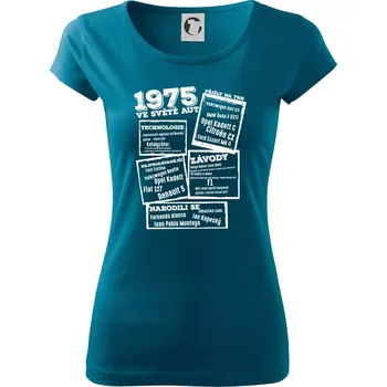 V kostce pro fanouška automobilismu 1975 - Dámské triko Pure - S ( Petrolejová )
