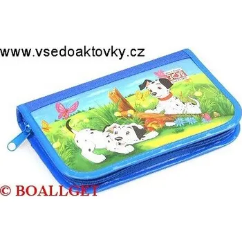 Penál PENÁL DALMATIN 1, 1.zipový, 2 klopy, textil T-48 D 363912