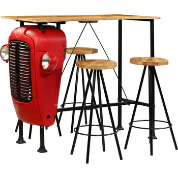 vidaXL Barový set 5 kusů z masivního mangovníku 120 x 60 x 107 cm