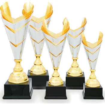 Pohár EXKLUZIV, výška 46 cm, zlatý/stříbrný