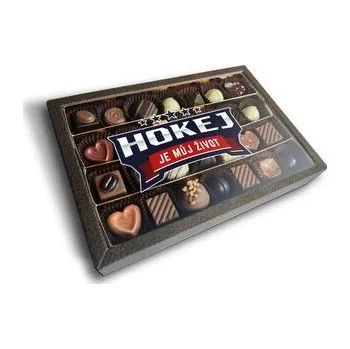 Bonboniéra Pralinky Hokej je můj život: 28 ks pralinek
