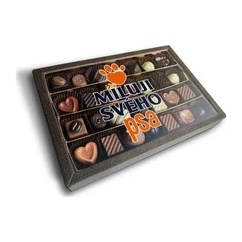 Bonboniéra Pralinky Miluji svého psa: 28 ks pralinek