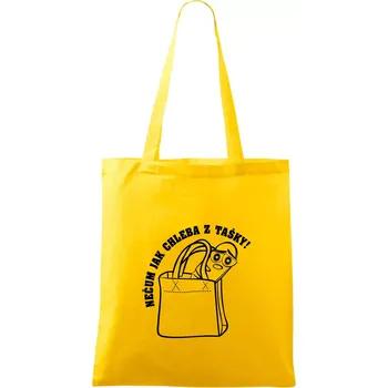 Nečum jak chleba z tašky! - Taška bavlněná - 42 x 38 cm ( Žlutá )