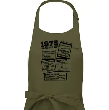 Kuchyňská zástěra V kostce pro fanouška automobilismu 1975 - Dámská zástěra na vaření - Univerzální velikost ( Khaki )