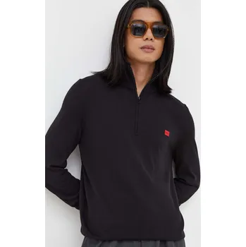 Pánský svetr Bavlněný svetr HUGO San Quintus-C 50474164 černá 99X, vel. XL