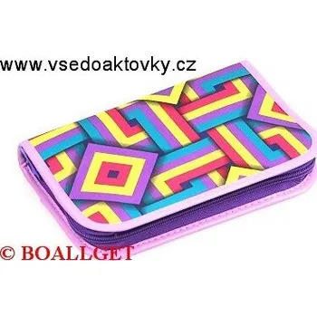 Penál PENÁL Obrazce, 1.zipový s klopou , textil T-44 U 366305