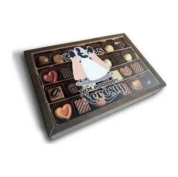 Bonboniéra Pralinky Tým podpory nevěsty: 28 ks pralinek