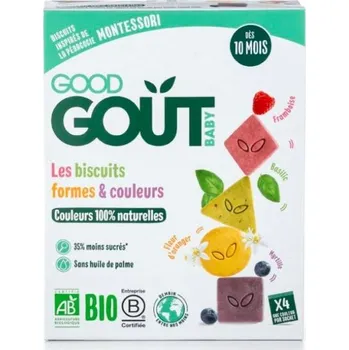 GOOD GOUT BIO Sušenky barvy & tvary 80 g