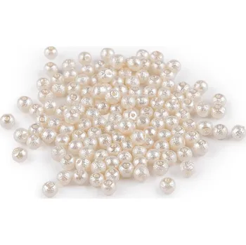 Korálek Skleněné voskové perly vroubkované Ø4 mm