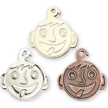 Medaile "smajlík", 40 mm, zlatá