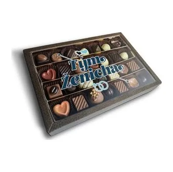 Bonboniéra Pralinky Tým ženicha: 28 ks pralinek