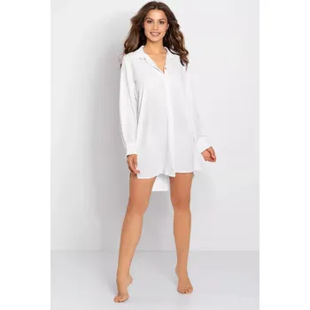 Dámská noční košile Dámská noční košile Bella bílá - Momenti Per Me L-XL