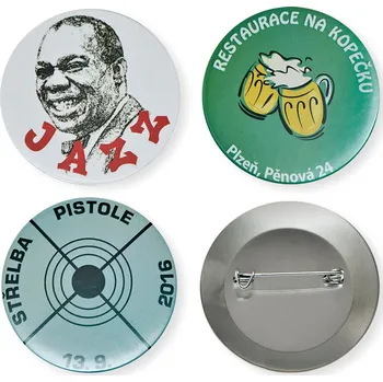 Buton se zavíracím špendlíkem, pr. 59 mm