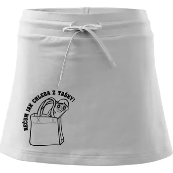 Dámská sukně Nečum jak chleba z tašky! - Sportovní sukně - two in one - XS ( Bílá )