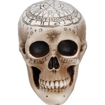 Party dekorace Halloweenská dekorace - lebka s ornamenty 20 cm