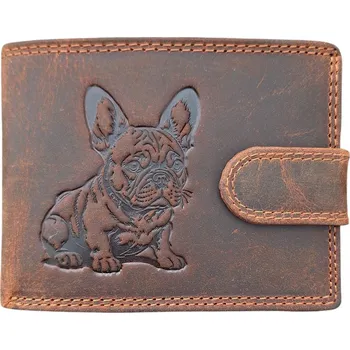 Peněženka Kožená peněženka Francouzký buldoček