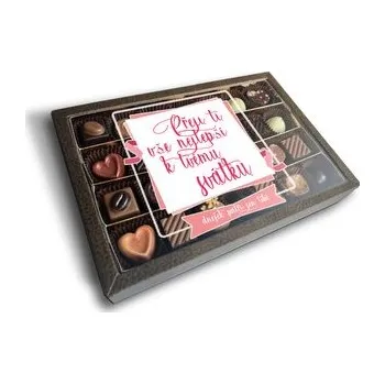 Bonboniéra Pralinky Přeji ti vše nejlepší k tvému svátku: 28 ks pralinek