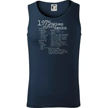 Nejsem ohraná deska 1975 - Tílko pánské Core - M ( Námořní modrá (velmi tmavá - téměř černá) )