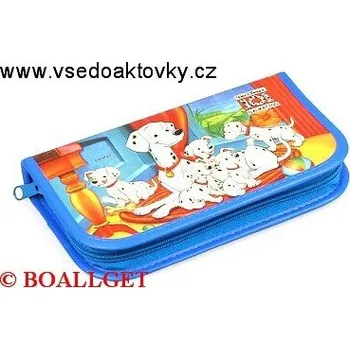Penál PENÁL DALMATINI I + BONUS, 1.zipový, omyvatelný, - náplň zdarma (sada pastelek, tužka, pryž, ořezávátko, propiska, tornádo ) T-47/1 DP 366608