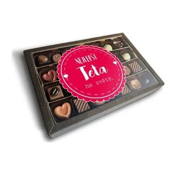 Bonboniéra Pralinky Nejlepší teta na světě: 28 ks pralinek