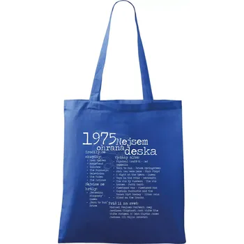 Nejsem ohraná deska 1975 - Taška bavlněná - 42 x 38 cm ( Královská modrá )