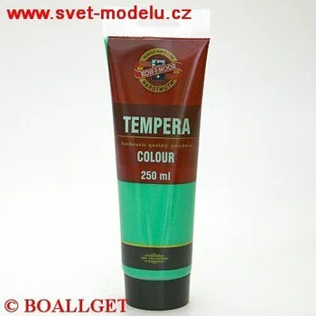 Vodová barva Temperová barva 250 ml zeleň světlá tuba KOH-I-NOOR 220206
