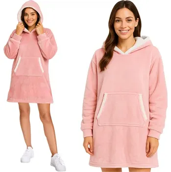 Těhotenská mikina Mikina XXL - růžová deka Ruhhy 26144