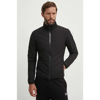 Péřová bunda EA7 Emporio Armani pánská, černá barva, přechodná, PNE1Z.8NPB13 PNE1Z.8NPB13.1200 99X, vel. XXL