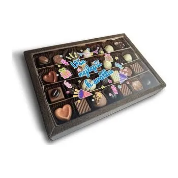 Bonboniéra Pralinky Vše nejlepší k svátku 2: 28 ks pralinek