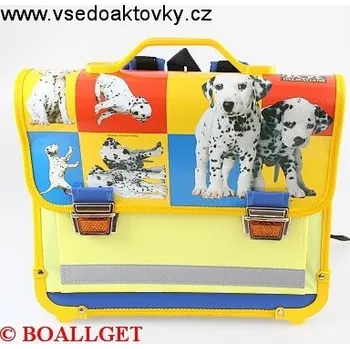 Školní batoh Donau Aktovka školní DALMATIN, zpevněná ergonom. záda, uvnitř 2 přihrádky + 1 přední kapsa, přihrádka na jmenovku 4604802