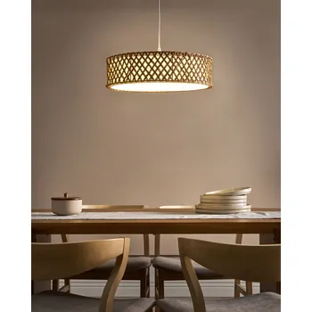 Závěsná lampa přírodní papírové lano stropní svítidlo pletený design moderní boho styl kuchyně jídelna Beliani