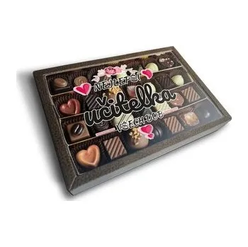 Bonboniéra Pralinky Nejlepší učitelka všech dob: 28 ks pralinek