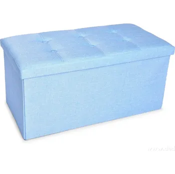 Taburet SEDACÍ BOXER | skládací taburet s úložným prostorem | vel. XL | modrá melange