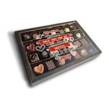 Bonboniéra Pralinky Valentýna neslavíme ...: 28 ks pralinek