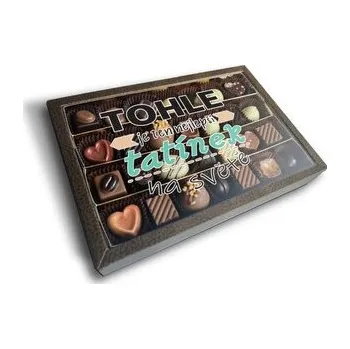 Bonboniéra Pralinky Tohle je ten nejlepší tatínek na světě: 28 ks pralinek