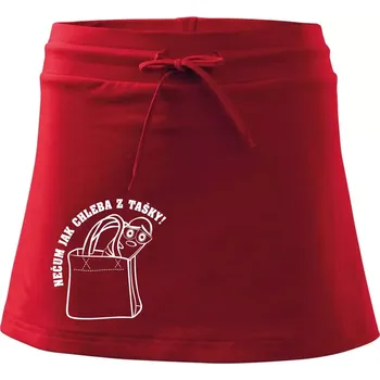 Dámská sukně Nečum jak chleba z tašky! - Sportovní sukně - two in one - XS ( Červená )